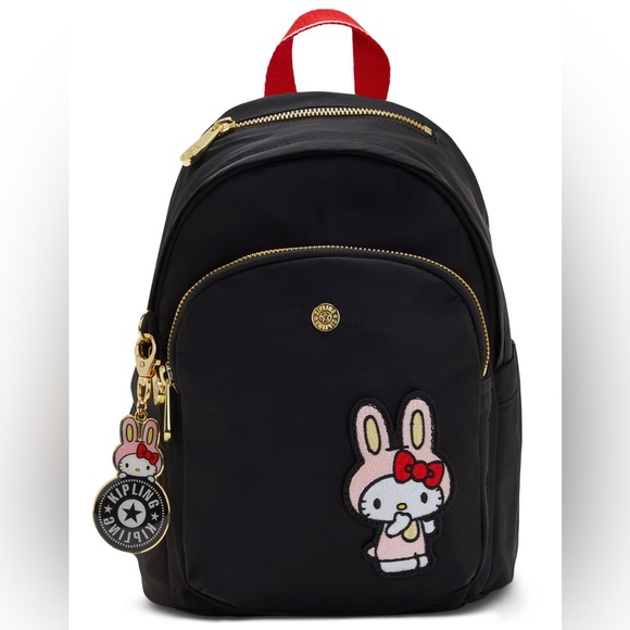 Kipling Handbags - 🆕Kipling x Sanrio Hello Kitty Rabbit Black Mini Nylon Backpack✨